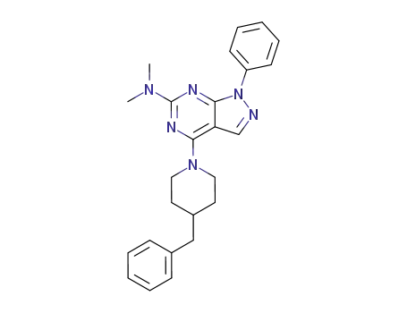 4-(4-benzyl-1-piperidinyl)-6-dimethylamino-1-phenyl-1H-pyrazolo[3,4-d]pyrimidine