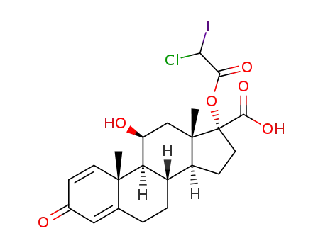 17α-chloroiodoacetoxy-11β-hydroxyandrosta-1,4-dien-3-one-17β-carboxylic acid
