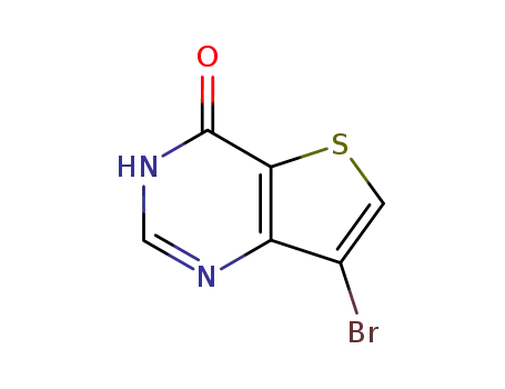 Molecular Structure of 31169-25-2 (Thieno[3,2-d]pyrimidin-4(3H)-one,7-bromo-)