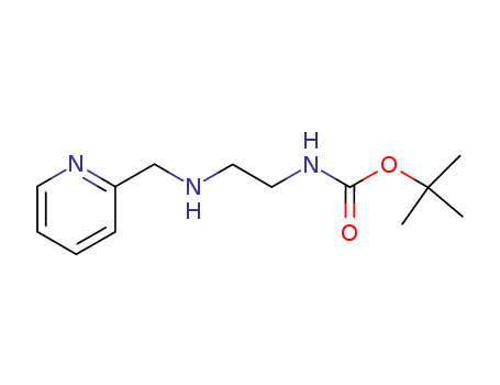 Molecular Structure of 294646-09-6 (Carbamic acid, [2-[(2-pyridinylmethyl)amino]ethyl]-, 1,1-dimethylethyl
ester)