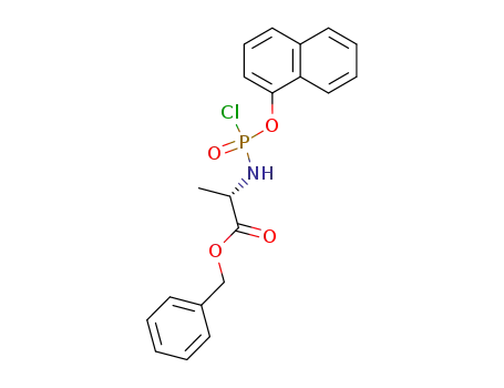 Molecular Structure of 906670-24-4 (L-Alanine, N-[chloro(1-naphthalenyloxy)phosphinyl]-, phenylmethyl ester)