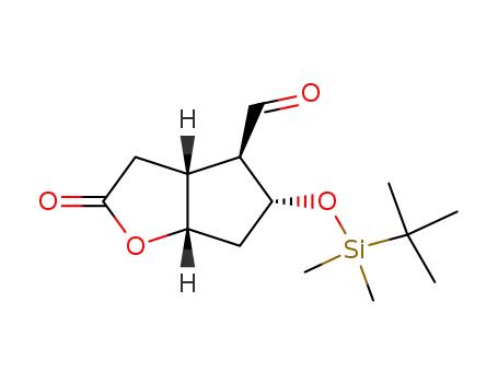 (3aR,4R,5R,6aS)-5-((tert-butyldimethylsilyl)oxy)-2-oxohexahydro-2H-cyclopenta[b]furan-4-carbaldehyde