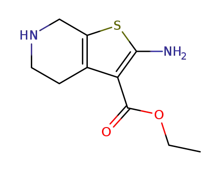 Molecular Structure of 24237-44-3 (2-AMINO-4,5,6,7-TETRAHYDRO-THIENO[2,3-C]PYRIDINE-3-CARBOXYLIC ACID ETHYL ESTER)