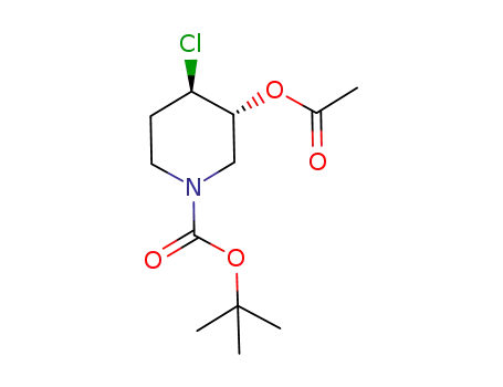 (3R,4R)-1-tert-butoxycarbonyl-3-acetoxy-4-chloropiperidine