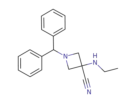 Molecular Structure of 686344-60-5 (3-Azetidinecarbonitrile, 1-(diphenylmethyl)-3-(ethylamino)-)