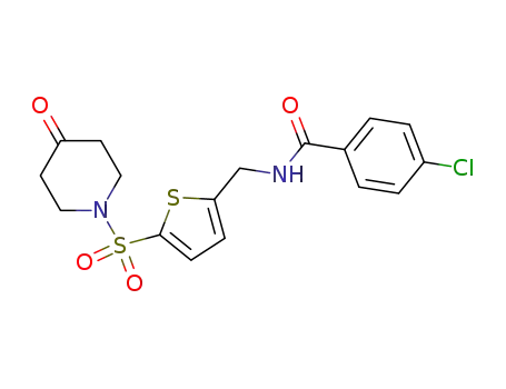 4-Chloro-N-({5-[(4-oxopiperidin-1-yl)sulfonyl]thien-2-yl}methyl)benzamide
