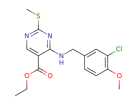 4-[[(3-Chloro-4-methoxyphenyl)methyl]amino]-2-(methylthio)-5-pyrimidinecarboxylic acid ethyl ester