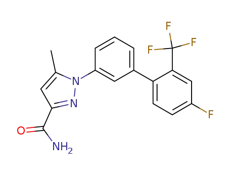 1-[4'-fluoro-2'-(trifluoromethyl)-1,1'-biphenyl-3-yl]-5-methyl-1H-pyrazole-3-carboxamide