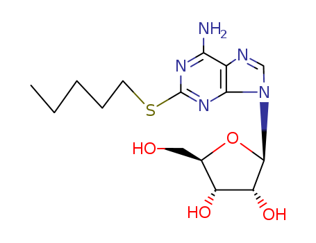 Adenosine, 2-(pentylthio)-