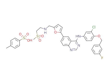 ({5-[4-({3-chloro-4-[(3-fluorophenyl)methoxy]phenyl}amino)quinazolin-6-yl]furan-2-yl}methyl) [2-(methylsulfonyl)ethyl]azanium 4-methylbenzenesulfonate