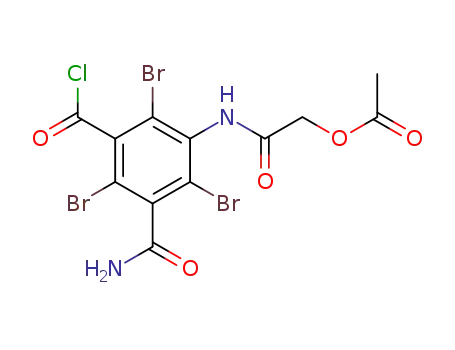 5-acetoxyacetylamino-2,4,6-tribromo-3-carbamoylbenzoyl chloride