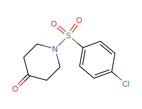 Molecular Structure of 156634-92-3 (1-[(4-chlorophenyl)sulfonyl]piperidin-4-one)