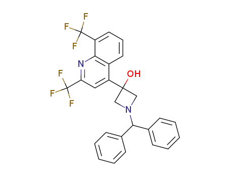 3-(2,8-bis(trifluoromethyl)-4-quinolinyl)-1-diphenylmethyl-3-azetidinol