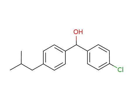 Molecular Structure of 660840-75-5 (Benzenemethanol, 4-chloro-a-[4-(2-methylpropyl)phenyl]-)