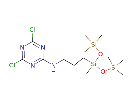 2,4-dichloro-6-{[1,3,3,3-tetramethyl-1-[(trimethylsilyl)oxy]disiloxanyl]propyl-3-ylamino}-s-triazine