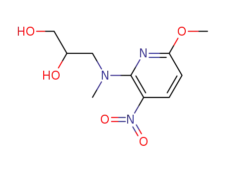 3-[(6-methoxy-3-nitro-pyridin-2-yl)methyl-amino]propane-1,2-diol