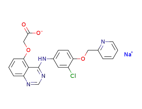 [(4-{[3-chloro-4-(pyridin-2-ylmethoxy)phenyl]amino}quinazolin-5-yl)oxy]acetic acid sodium salt