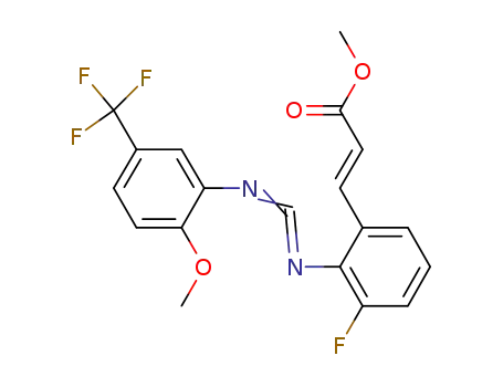 methyl (2E)-3-(3-fluoro-2-((((2-methoxy-5-(trifluoromethyl)phenyl)imino)methylene)amino)phenyl)acrylate