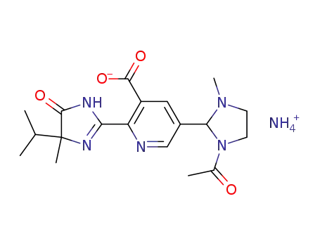 5-(1-ACETYL-3-METHYL-2-IMIDAZOLIDINYL)-2-(4-ISOPROPYL-4-METHYL-5-OXO-2-IMIDAZOLIN-2-YL)NICOTINIC ACID AMMONIUM SALT