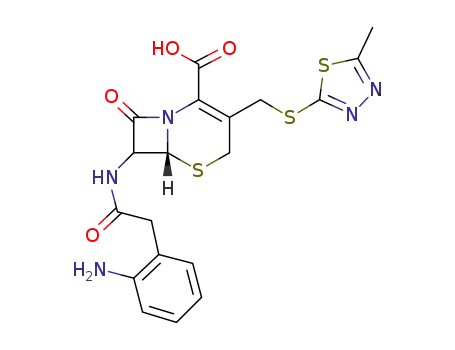 7-(D-α-aminophenylacetamido)-3-(5-methyl-1,3,4-thiadiazole-2-yl)thiomethyl-3-cephem-4-carboxylic acid