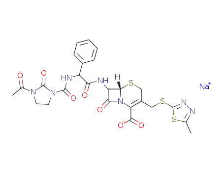 Sodium 7-[D-α-(3-acetylimidazolidin-2-on-1-ylcarbonylamino)phenylacetamido]-3-(2-methyl-1,3,4-thiadiazol-5-ylthio)methylceph-3-em-4-carboxylate