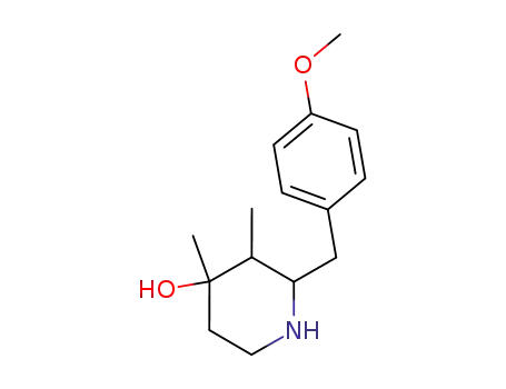 Molecular Structure of 18175-34-3 (4-Piperidinol, 2-[(4-methoxyphenyl)methyl]-3,4-dimethyl-)