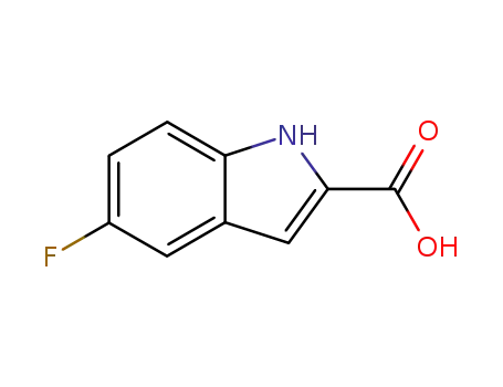 Molecular Structure of 399-76-8 (5-Fluoroindole-2-carboxylic acid)
