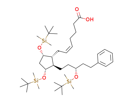 (Z)-7-((1R,2R,3R,5S)-3,5-bis((tert-butyldimethylsilyl)oxy)-2-((R)-3-((tert-butyldimethylsilyl)oxy)-5-phenylpentyl)cyclopentyl)hept-5-enoic acid