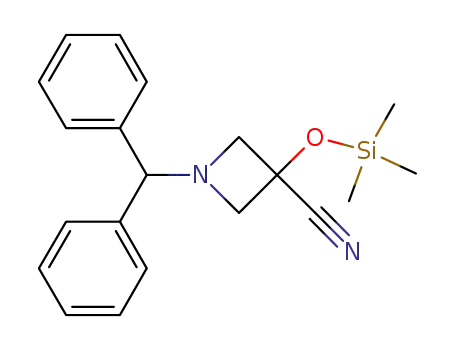 Molecular Structure of 151097-25-5 (1-benzhydryl-3-(trimethylsilyloxy)azetidine-3-carbonitrile)