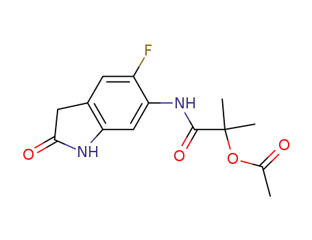 acetic acid 1-(5-fluoro-2-oxo-1,3-dihydro-1H-indol-6-ylcarbamoyl)-1-methyl-ethyl ester