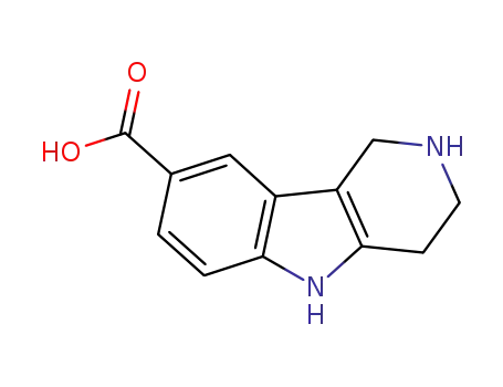 Molecular Structure of 929345-60-8 (2,3,4,5-tetrahydro-1H-pyrido[4,3-b]indole-8-carboxylic acid)