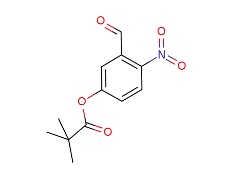 Molecular Structure of 663607-25-8 (Propanoic acid, 2,2-dimethyl-, 3-formyl-4-nitrophenyl ester)