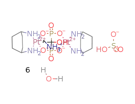 [(cis-Pt(1,4-diaminocyclohexane))2(3-ammonium-1-hydroxypropane-1,1-diylbisphosphonate)]HSO4*6water