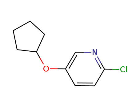 Molecular Structure of 1204483-44-2 (2-chloro-5-(cyclopentyloxy)Pyridine)
