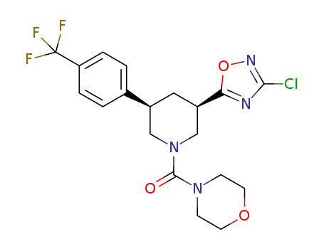 cis {3-(3-chloro-1,2,4-oxadiazol-5-yl)-5-[4-(trifluoromethyl)phenyl]piperidin-1-yl}(morpholin-4-yl)methanone