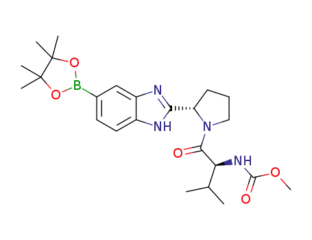 methyl [(2S)-3-methyl-1-oxo-1-{(2S)-2-[5-(4,4,5,5-tetramethyl-1,3,2-dioxaborolan-2-yl)-1H-benzimidazol-2-yl]pyrrolidin-1-yl}butan-2-yl]carbamate