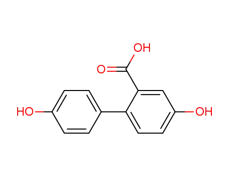 Molecular Structure of 53197-57-2 (4,4'-DIHYDROXY-BIPHENYL-2-CARBOXYLIC ACID)