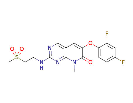 2-(2'-methylsulfonylethylamino)-6-(2,4-difluorophenoxy)-8-methylpyrido[2,3-d]pyrimidin-7(8H)-one