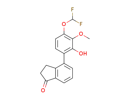 4-(4-(difluoromethoxy)-2-hydroxy-3-methoxyphenyl)-2,3-dihydro-1H-inden-1-one