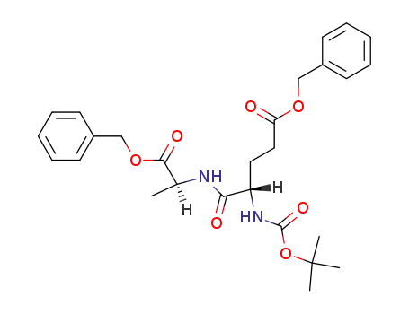 Molecular Structure of 53935-21-0 (L-Alanine, N-[N-[(1,1-dimethylethoxy)carbonyl]-L-a-glutamyl]-,
bis(phenylmethyl) ester)