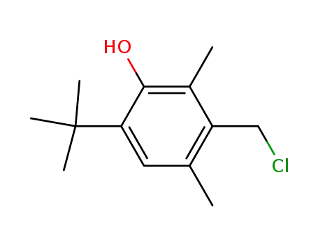 Molecular Structure of 23500-79-0 (2-(T-BUTYL)-3-CHLOROMETHYL-4,6-DIMETHYLPHENOL)