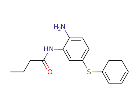 Molecular Structure of 58306-62-0 (Butanamide, N-[2-amino-5-(phenylthio)phenyl]-)
