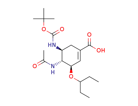 (3R,4R,5S)-4-acetamido-5-[(tert-butoxycarbonyl)-amino]-3-(1-ethylpropoxy)-1-cyclohexene-1-carboxylic acid
