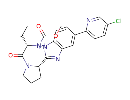 methyl (S)-1-((S)-2-(5-(5-chloropyridin-2-yl)-1H-benzo[d]imidazol-2-yl)pyrrolidin-1-yl)-3-methyl-1-oxobutan-2-ylcarbamate