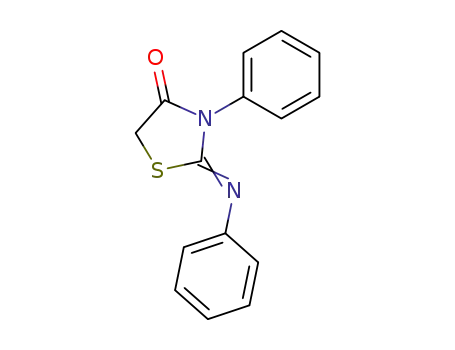 Molecular Structure of 790-04-5 (4-Thiazolidinone, 3-phenyl-2-(phenylimino)-)