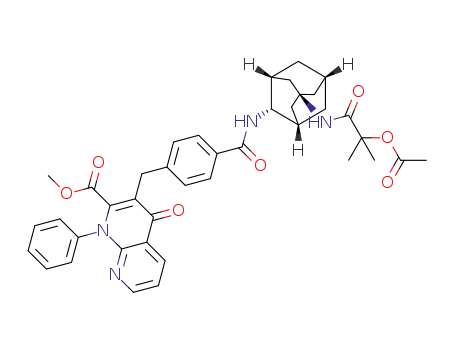 3-{4-[(1S,2S,3R,5S,7S)-5-(2-acetoxy-2-methyl-propionylamino)-adamantan-2-ylcarbamoyl]-benzyl}-4-oxo-1-phenyl-1,4-dihydro-[1,8]naphthyridine-2-carboxylic acid methyl ester