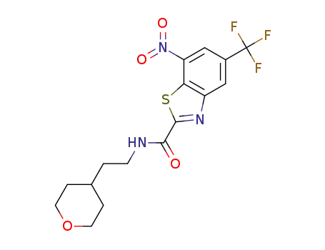 7-nitro-N-[2-(tetrahydro-2H-pyran-4-yl)ethyl]-5-(trifluoromethyl)-1,3-benzothiazole-2-carboxamide