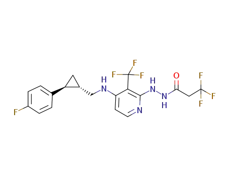 3,3,3-trifluoro-N'-(4-((((1S,2S)-2-(4-fluorophenyl)cyclopropyl)methyl)amino)-3-(trifluoromethyl)pyridin-2-yl)propanehydrazide
