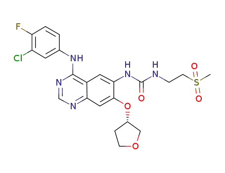 (S)-1-(4-(3-chloro-4-fluorophenylamino)-7-(tetrahydrofuran-3-yloxy)quinazolin-6-yl)-3-(2-(methylsulfonyl)ethyl)urea