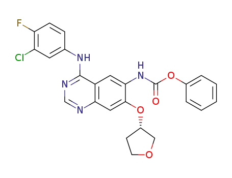 (S)-phenyl-N-(4-((3-chloro-4-fluorophenyl)amino)-7-((tetrahydrofuran-3-yl)oxy)quinazolin-6-yl)carbamate